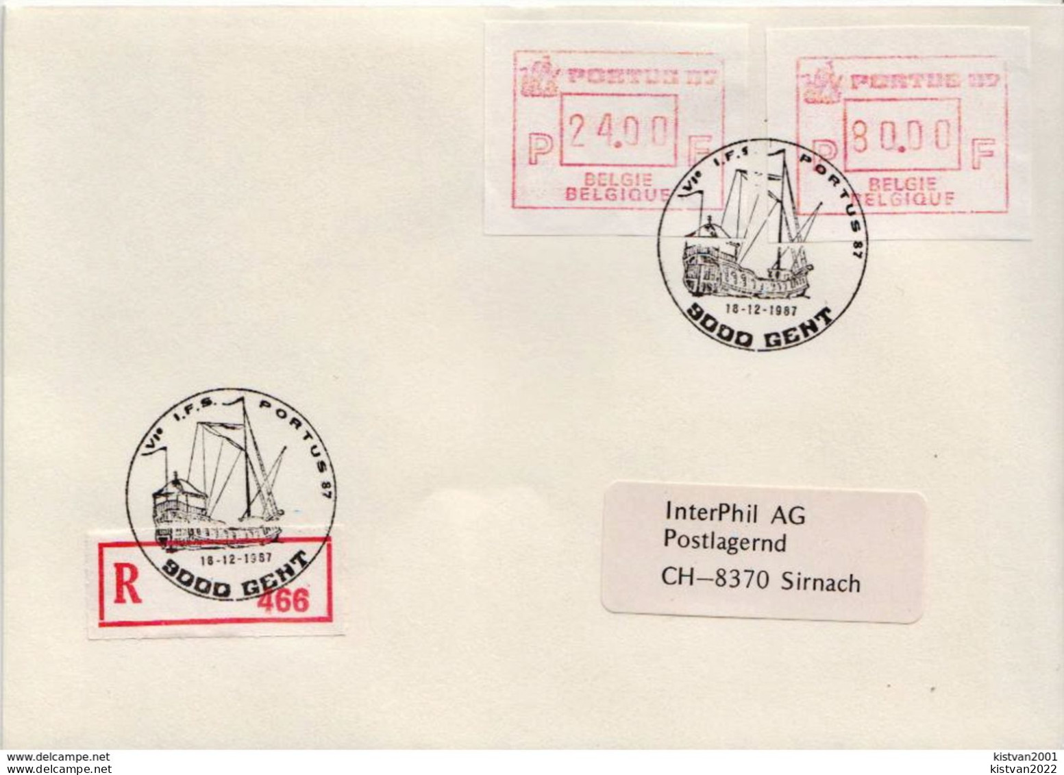 Postal History: Belgium R Cover With Automat Stamps - Brieven En Documenten