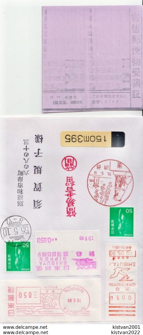 Postal History Cover: Japan Cover With Automat Stamps - Cartas & Documentos