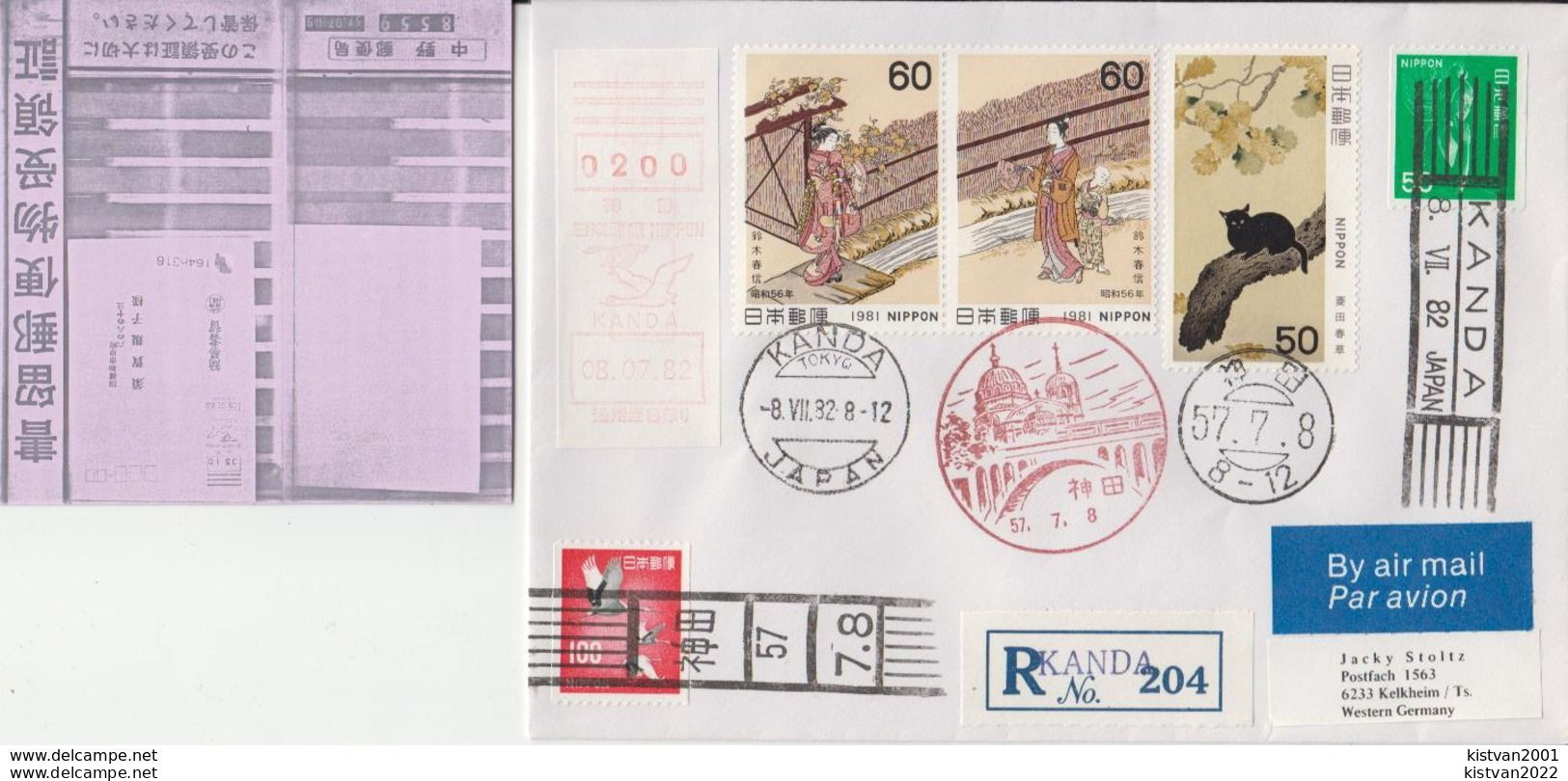 Postal History Cover: Japan Cover With Automat Stamps - Briefe U. Dokumente