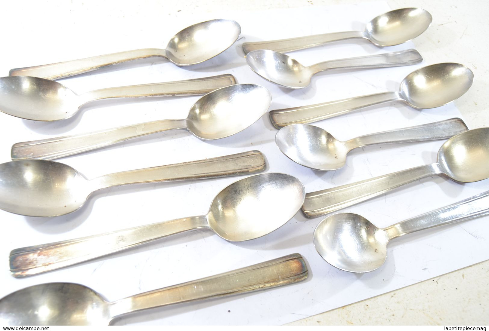 12 Cuillères à Soupe En Métal Argenté 60g - GUILLAUMOT Paul-François - Silverware