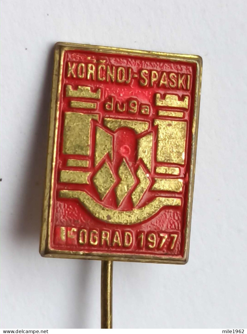 BADGE Z-71-3 - CHESS ECHECS SCHACH AJEDREZ SAKK SAH ,BELGRADE 1977, TOURNAMENT KORCNOJ - SPASKI 1977 - Games