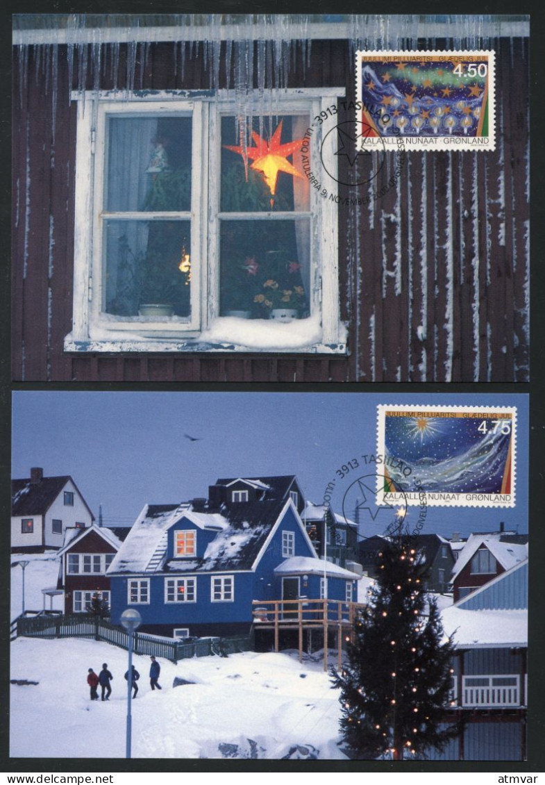 GREENLAND (2000) Carte S Maximum Card S - Christmas, Nuuk, Noel, Navidad - Cartas Máxima