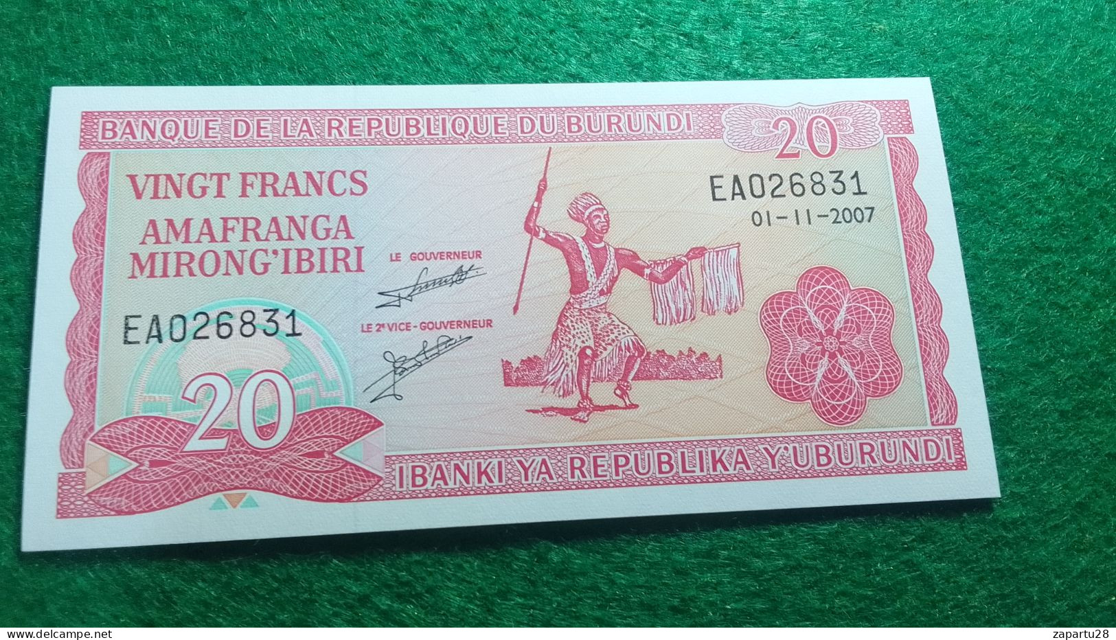 BURUNDİ-    20     FRANK        UNC - Burundi