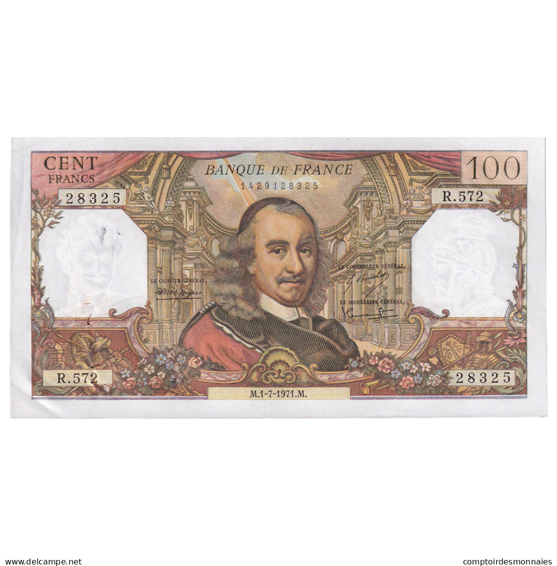 France, 100 Francs, Corneille, 1971, R.572, TTB+, Fayette:65.36, KM:149d - 100 F 1964-1979 ''Corneille''