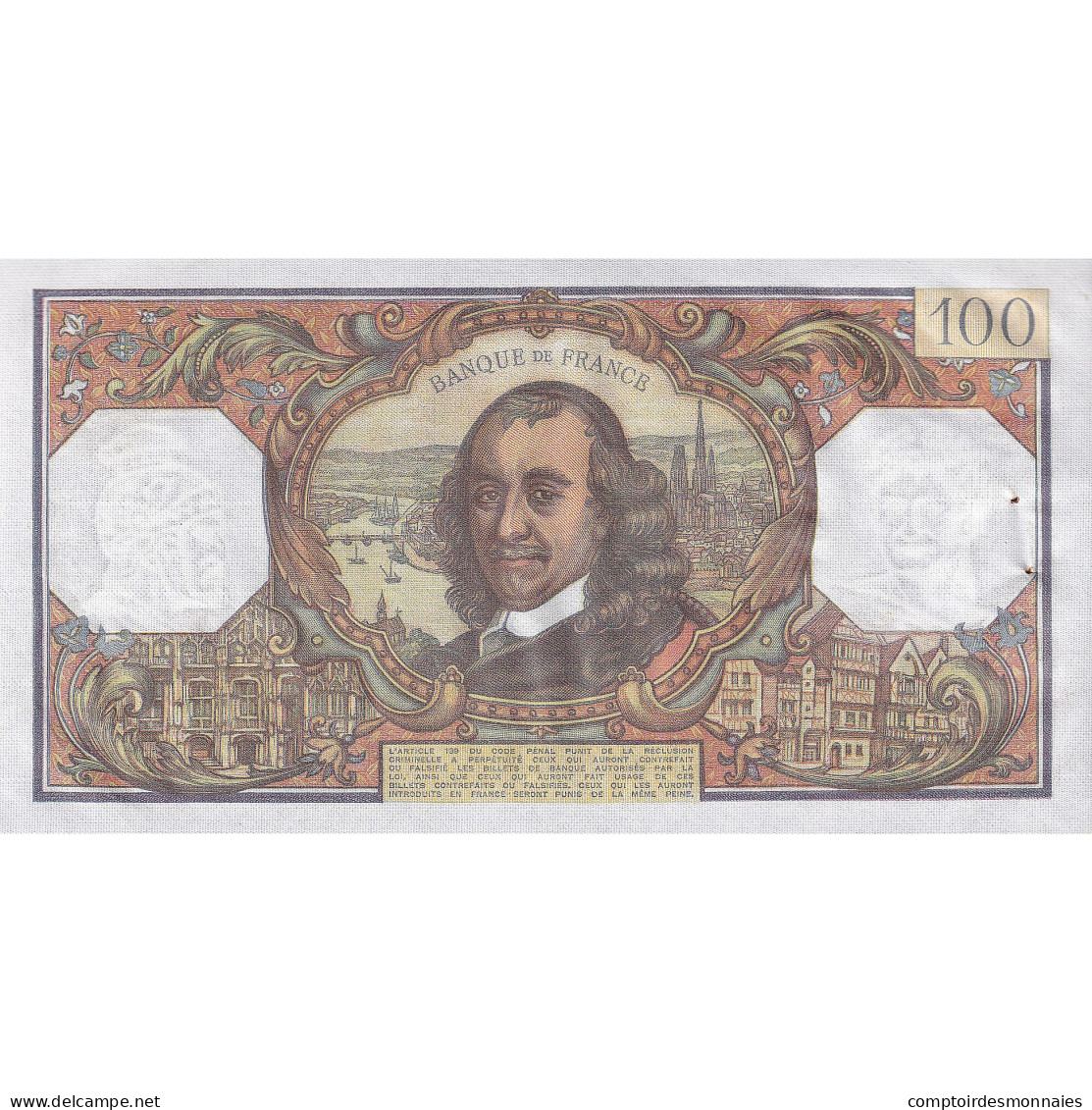 France, 100 Francs, Corneille, 1971, E.537, TTB+, Fayette:65.35, KM:149c - 100 F 1964-1979 ''Corneille''