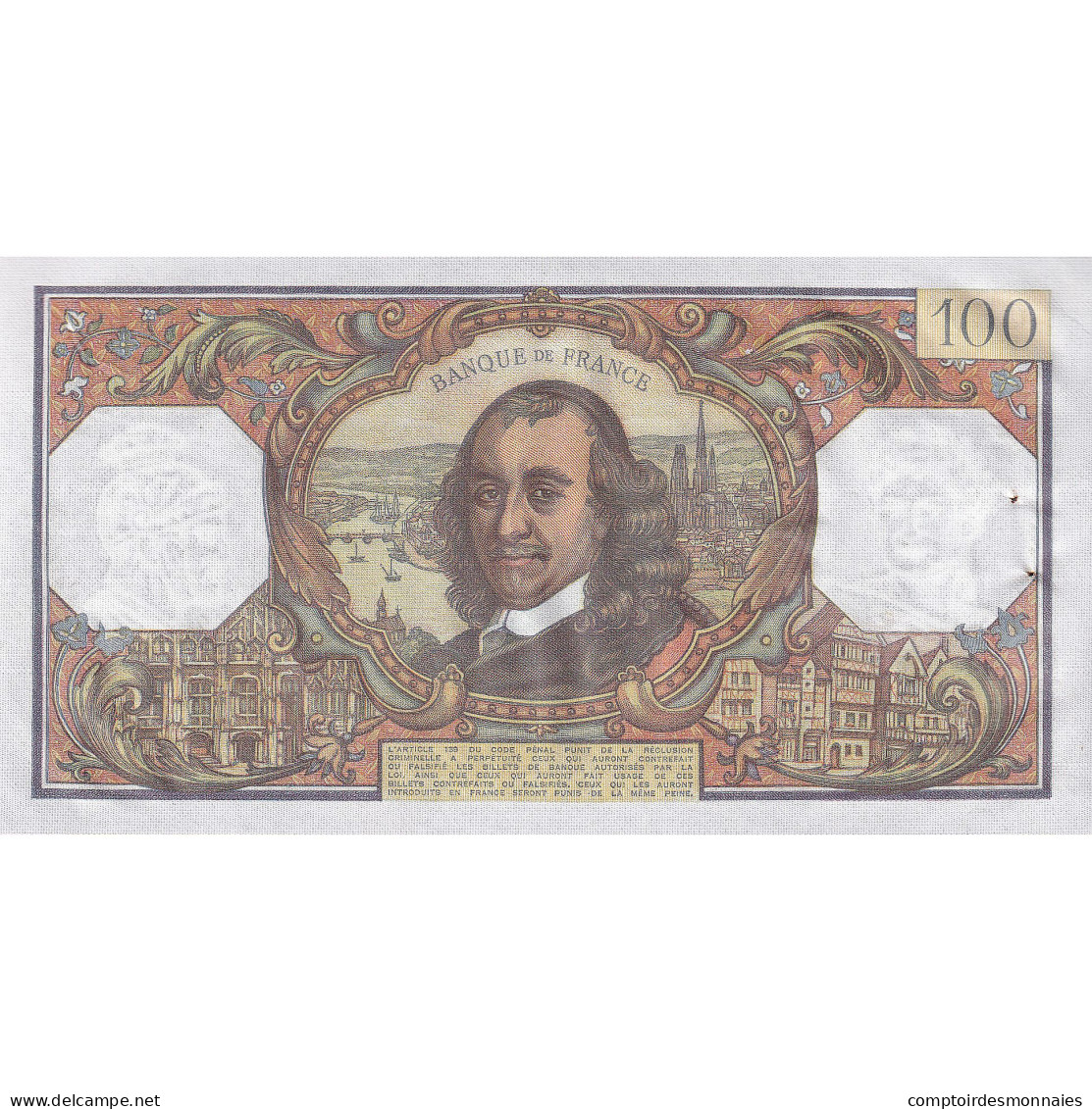 France, 100 Francs, Corneille, 1971, E.537, TTB+, Fayette:65.35, KM:149c - 100 F 1964-1979 ''Corneille''