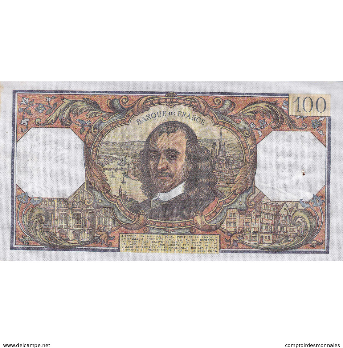 France, 100 Francs, Corneille, 1973, Z.720, TTB+, Fayette:65.42, KM:149d - 100 F 1964-1979 ''Corneille''