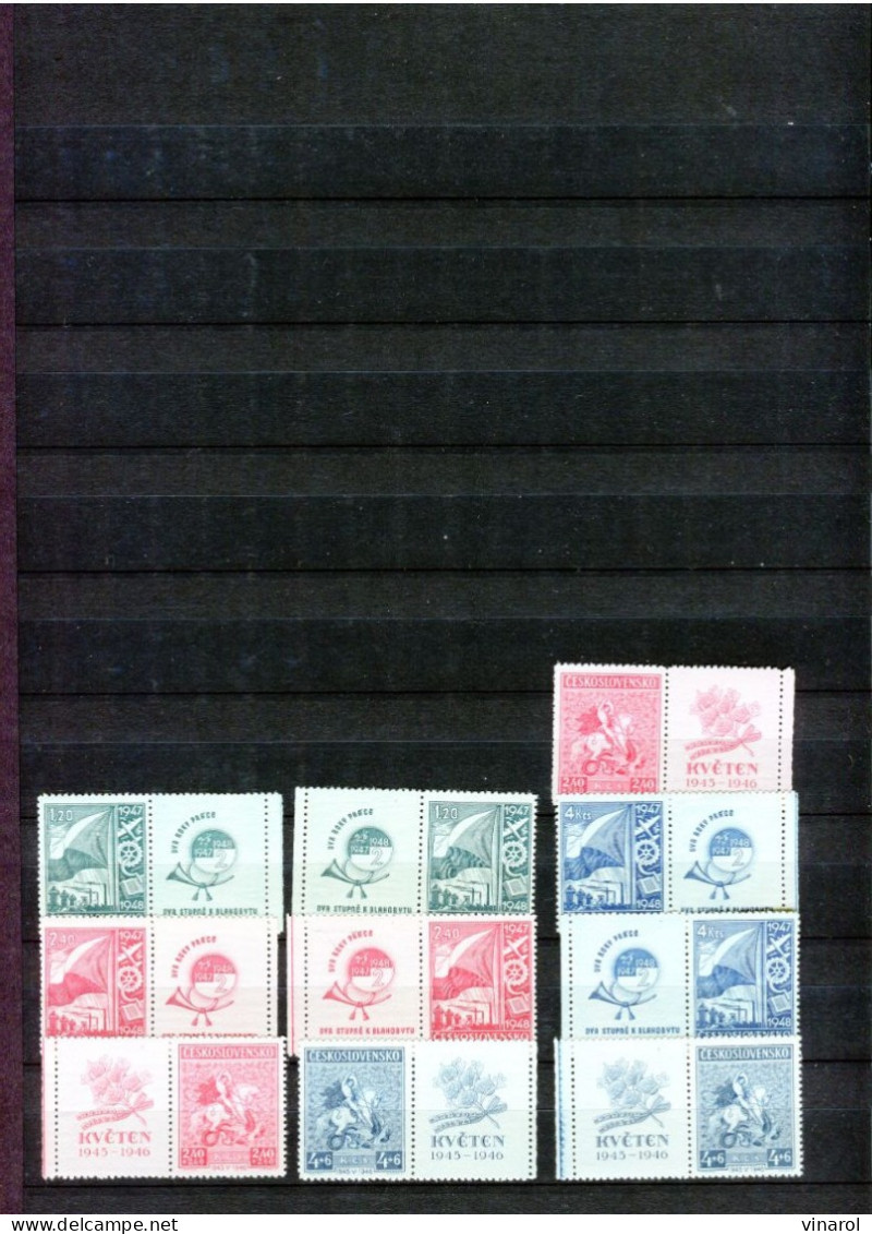 collections des timbres avec vignettes