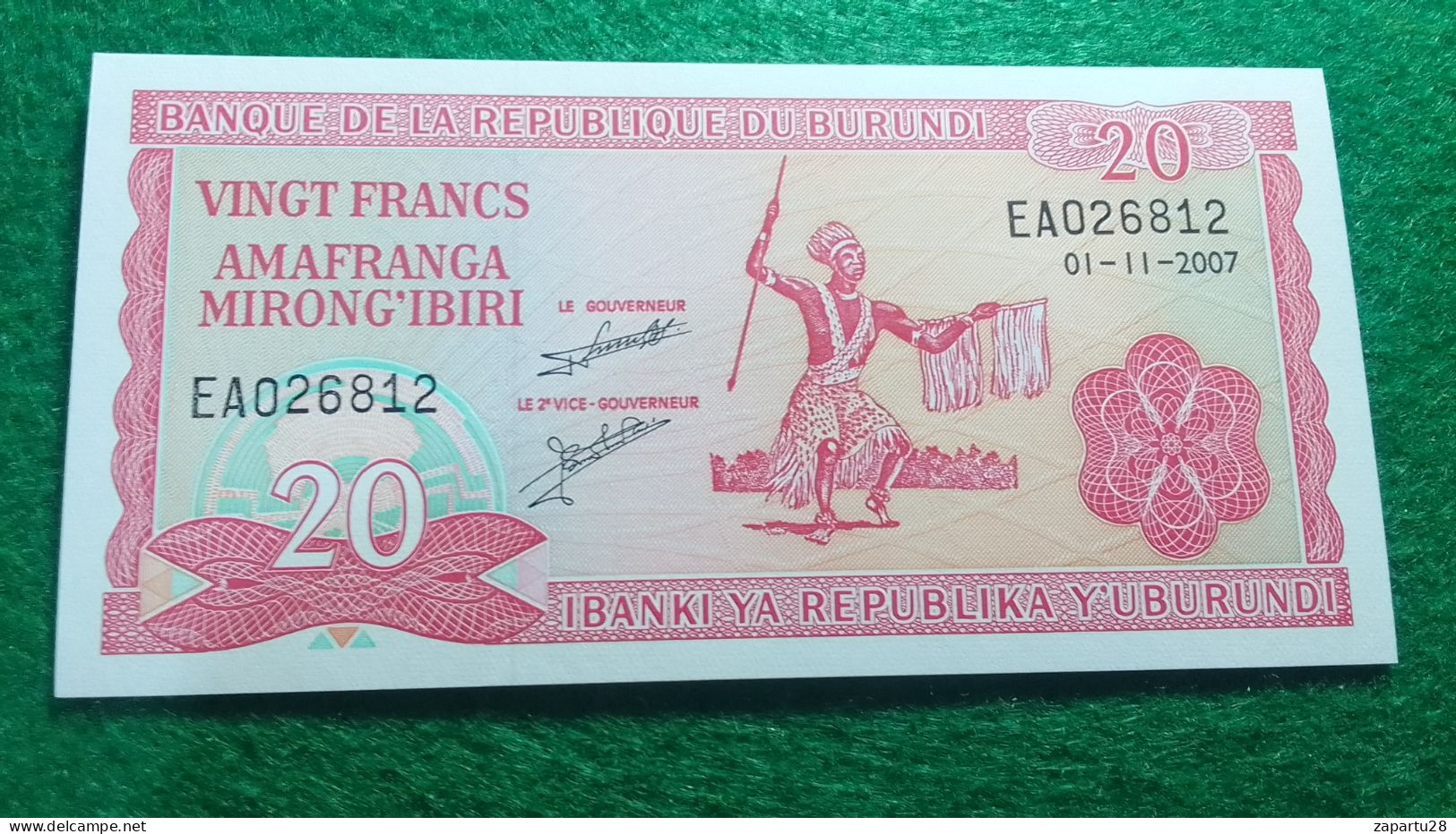 BURUNDİ-    20     FRANK        UNC - Burundi