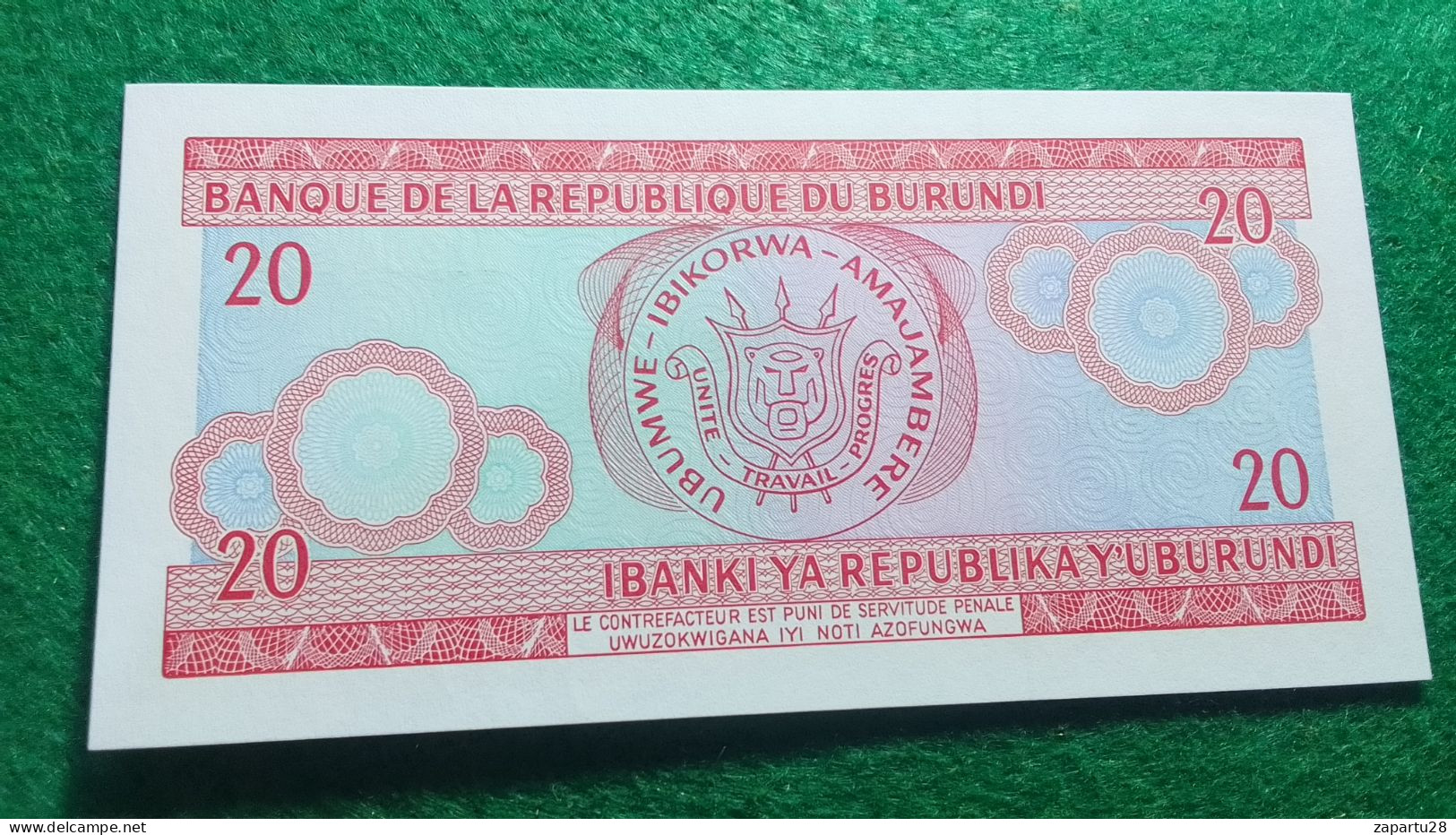 BURUNDİ-    20     FRANK        UNC - Burundi
