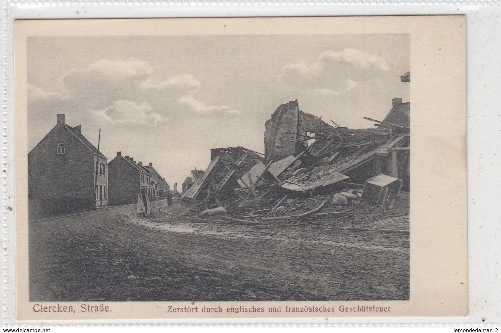 Clercken. Strasse. Zerstört Durch Englisches Und Französisches Geschützfeuer. * - Houthulst