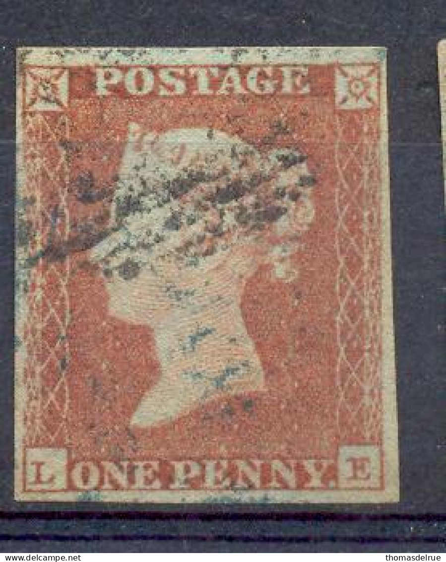 Qv240: 1p Red -  Imperforated - 4 Margins : L__E - Used Stamps