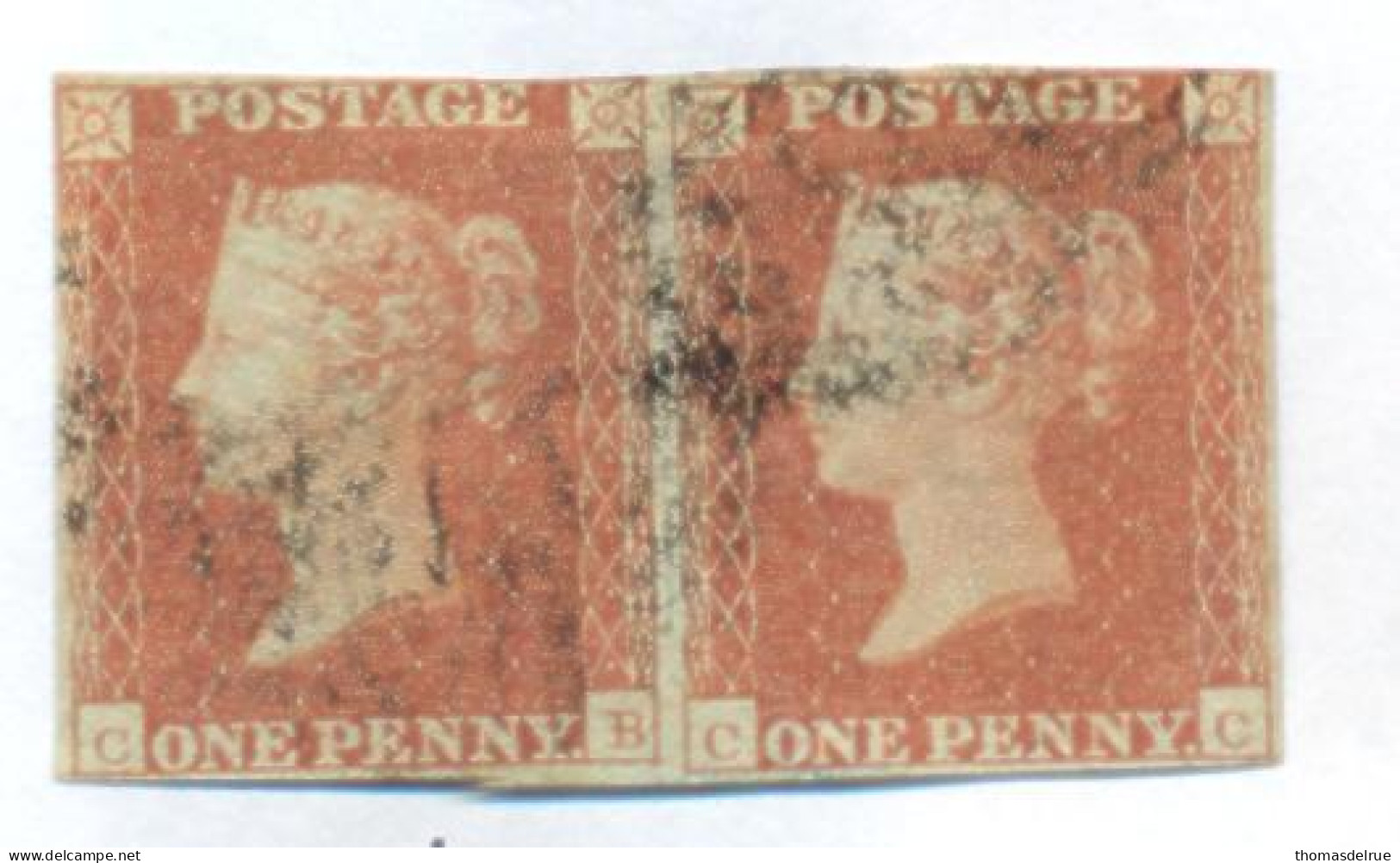 Ua676:  One Penny Red : Imperforated : C__B/C - Used Stamps