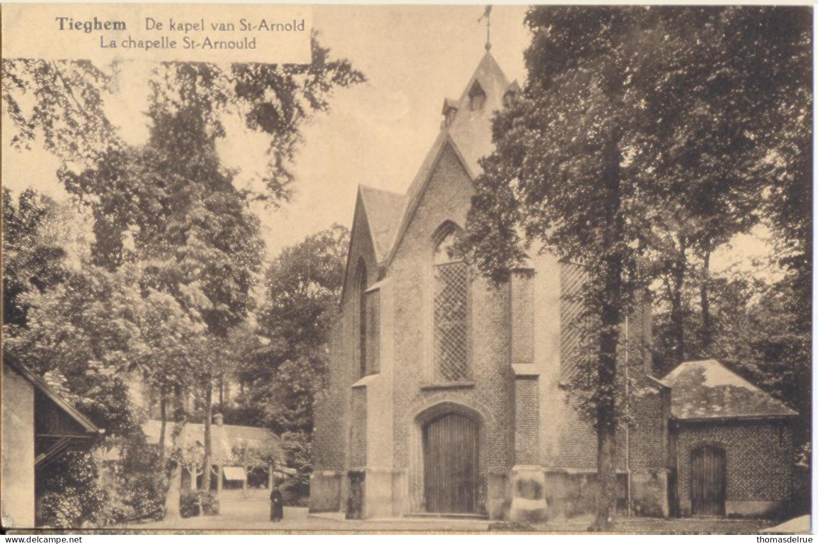 Wz985: TIEGHEM : De Kapel Van St.Arnold La Chapelle St-Arnould  1927 - Anzegem