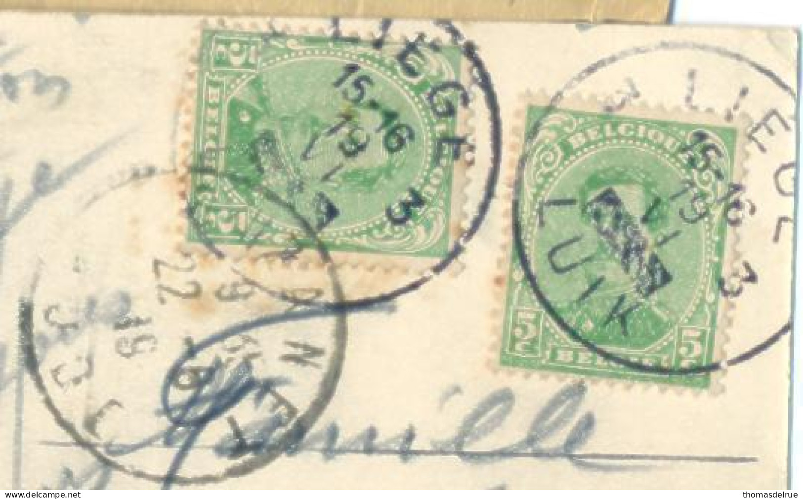 Zz950: 3 LIEGE 3 LUIK (gewijzigde  Postagentschapstempel) - Fortune Cancels (1919)