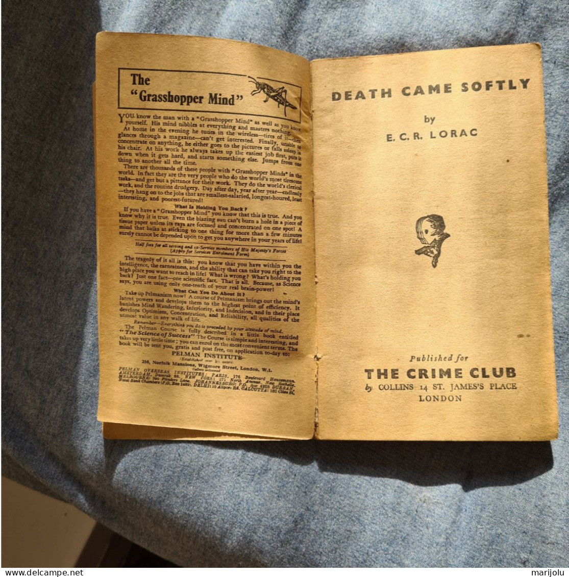 DEATH CAME SOFTLY De E.C.R. Lorac ( Livre Ancien En Anglais - A WHITE CIRCLE POCKET NOVEL ) - 1950-Heden