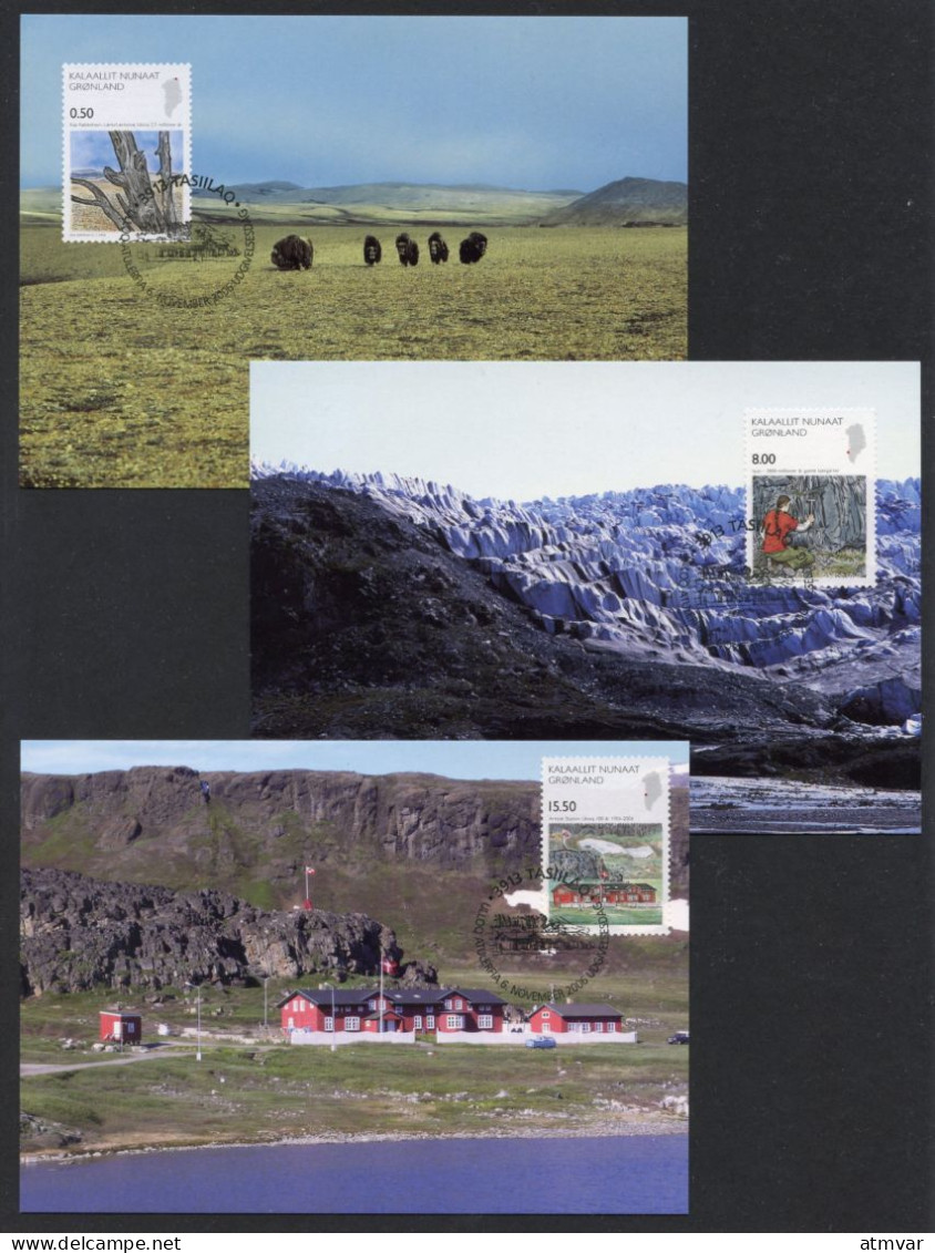 GREENLAND (2006) Carte S Maximum Card S - Scientific Discoveries, Arctic Station, Oldest Mountains, Cape Copenhagen - Maximum Cards