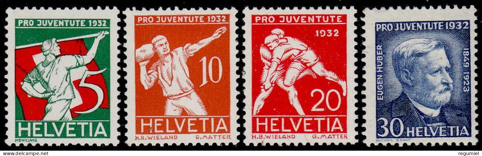 Suiza 0263/266 * Charnela. 1932 - Unused Stamps