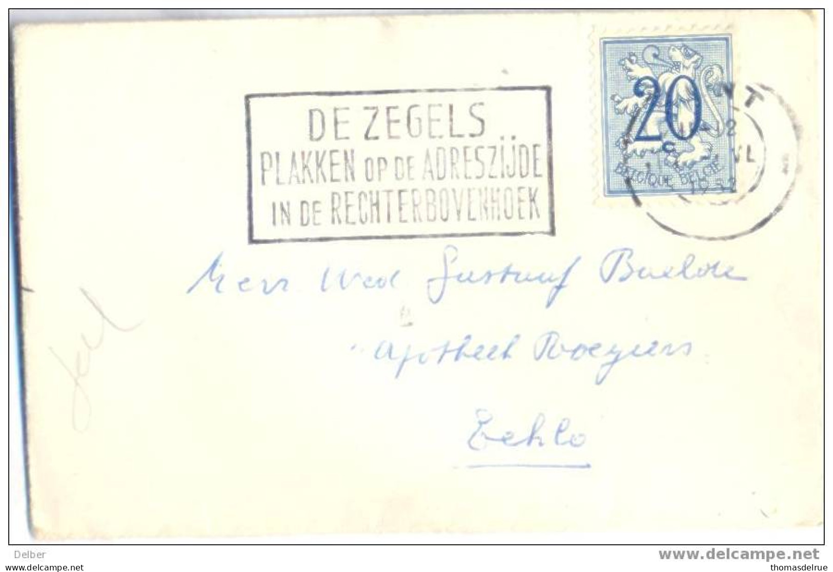 Zz476: N°841: GENT - 1951-1975 Heraldischer Löwe (Lion Héraldique)