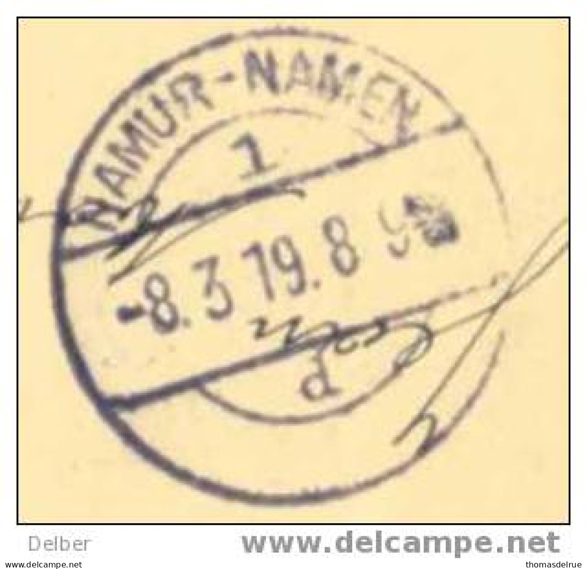 Zz529: Noodstempel: NAMUR-NAMEN /1//d - Fortune (1919)