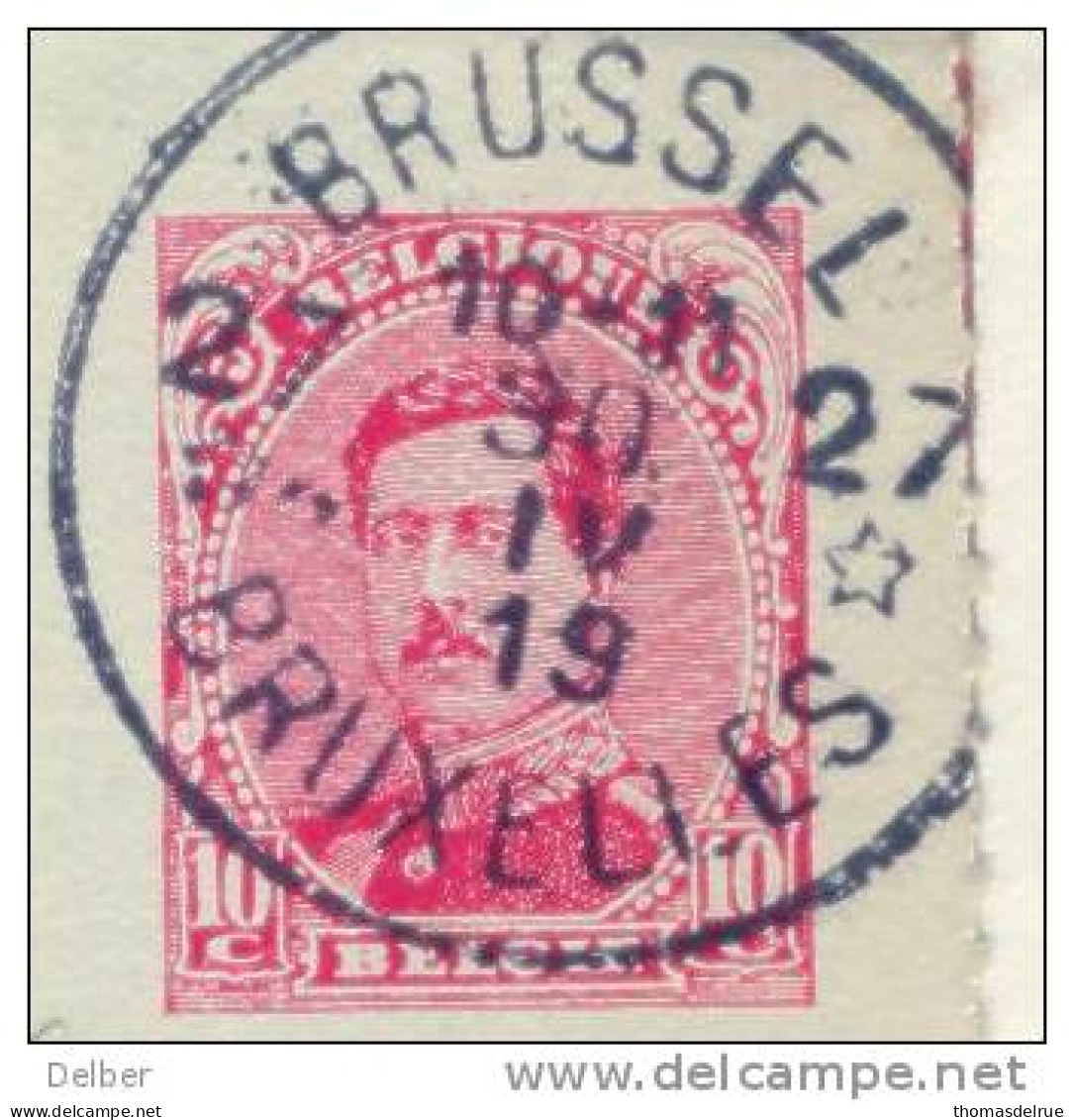 Zz311: 10ct ALBERT : 27* BRUSSEL 27* BRUXELLES > LAEKEN - Fortune (1919)