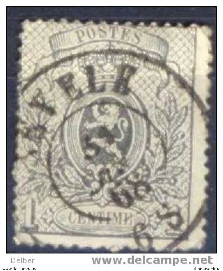 Xb19: 2 Zegels 1ct:  Dc: NEVELE  &  PUERS ... Met Kleine Gebreken... - 1866-1867 Coat Of Arms