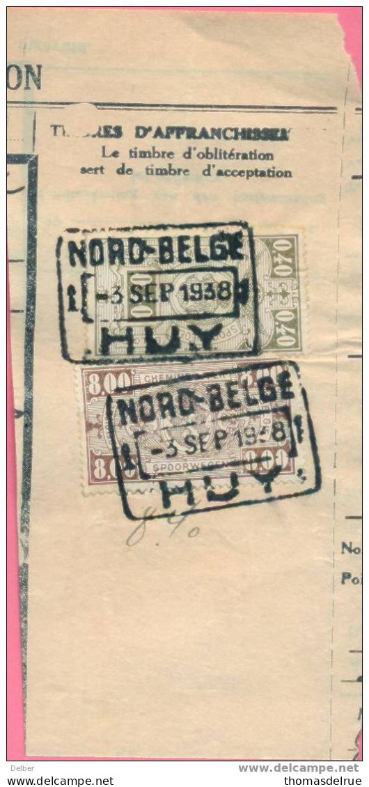 Gs978: Fragment Met  SP140 + SP160 : Met : 1 NORD BELGE  1 HUY -3 SEP 1938 - Nord Belge