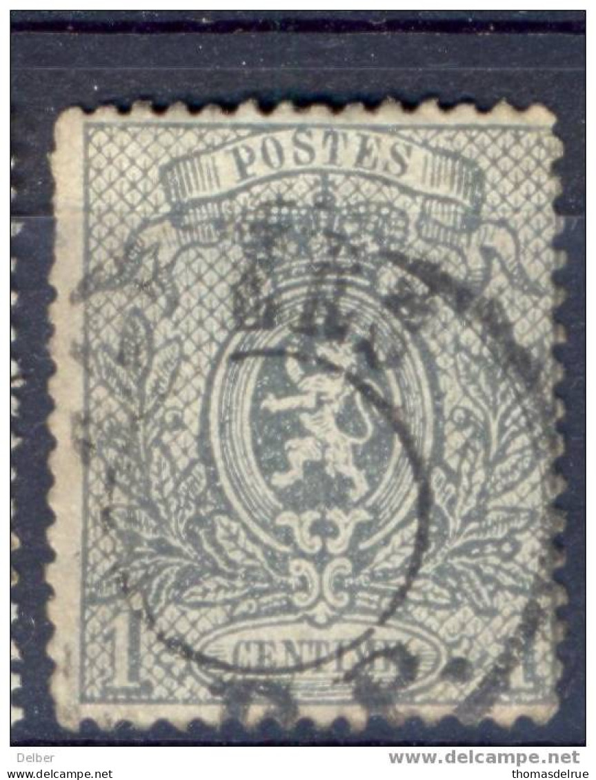 Px834:N°23A:Tanding: 15 : Drukwerkstempel: ANVERS   P.P.   (korte Tanden...) - 1866-1867 Kleine Leeuw