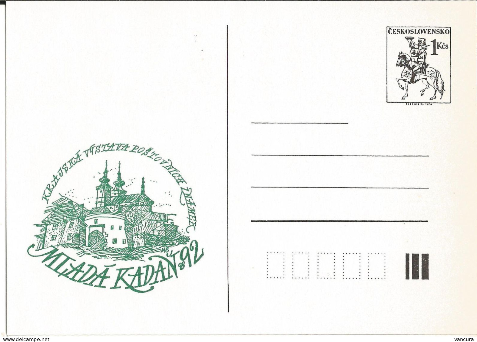 CDV 236 Czechoslovakia Kadan/Kaaden Stamp Exhibition 1992 - Esposizioni Filateliche