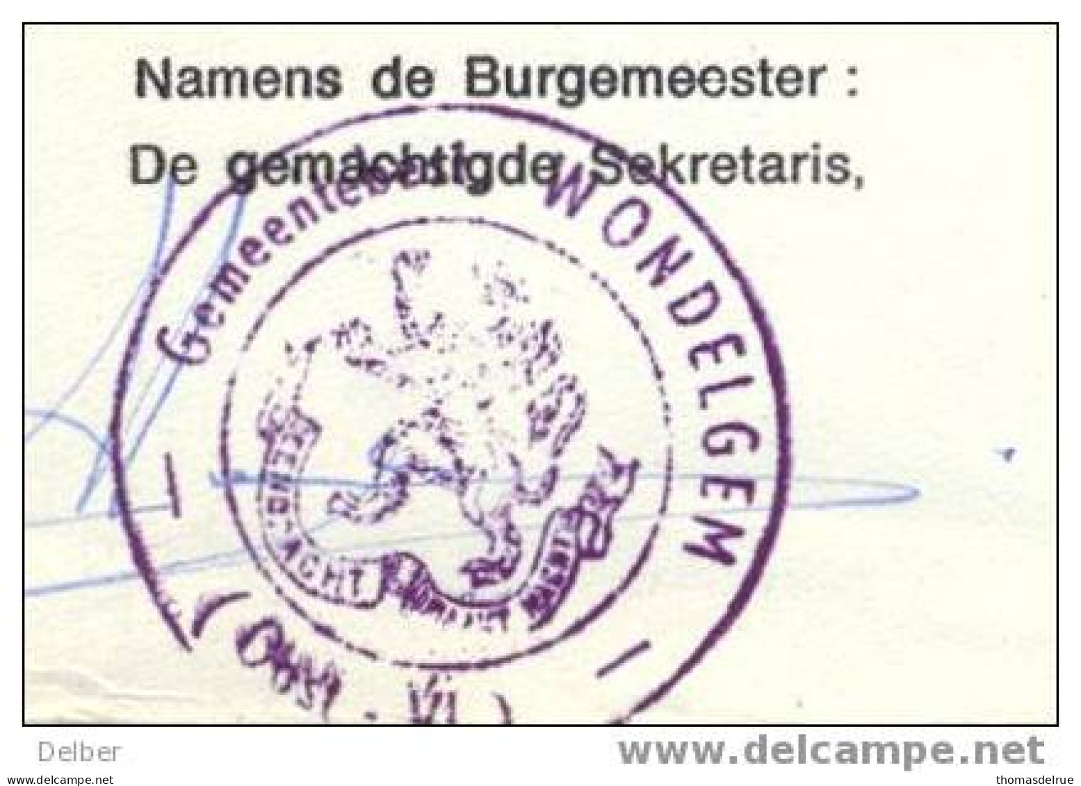 _Q782 :bijzonder Tarief Gemeencorresponentie:  WONDELGEM: Gepost In GENT - 1951-1975 Heraldic Lion