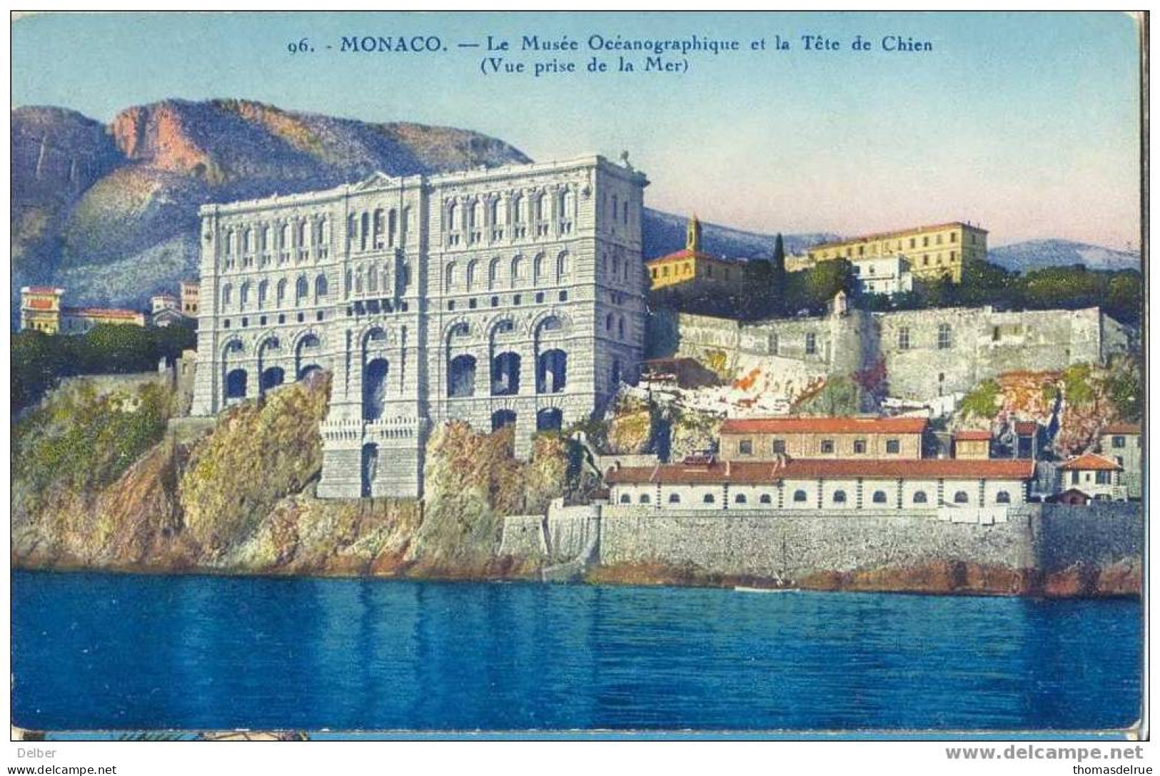 _P641: 96 MONACA - Le Musée Océanographique Et La Tête De Chien  Vue Prise De La Mer - Oceanografisch Museum