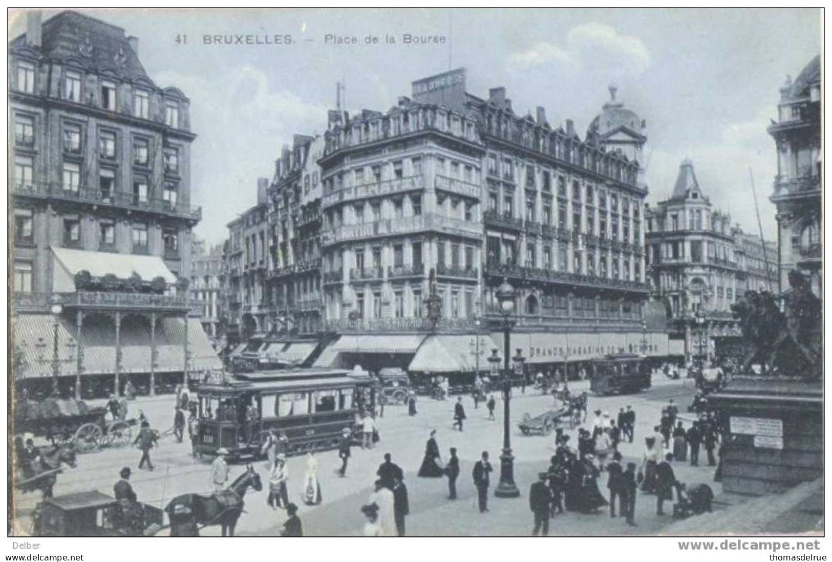 Zv889: 41 BRUXELLES - Place De La BOURSE: Verstuud: S.M. >> 14* BRUGGE 14* BRUGES 15 XII 18: Noodstempel: Postagentschap - Noodstempels (1919)