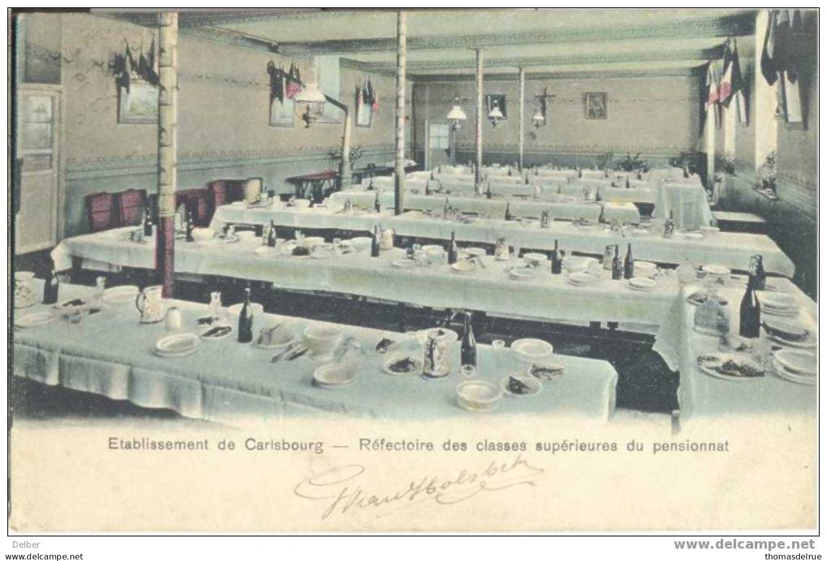 Zz077: Etabissement De Carlsbourg- Réfectoire Des Classes Supérieure 81: E11: CARLSBOURG 29 SEPT 1910: - Paliseul