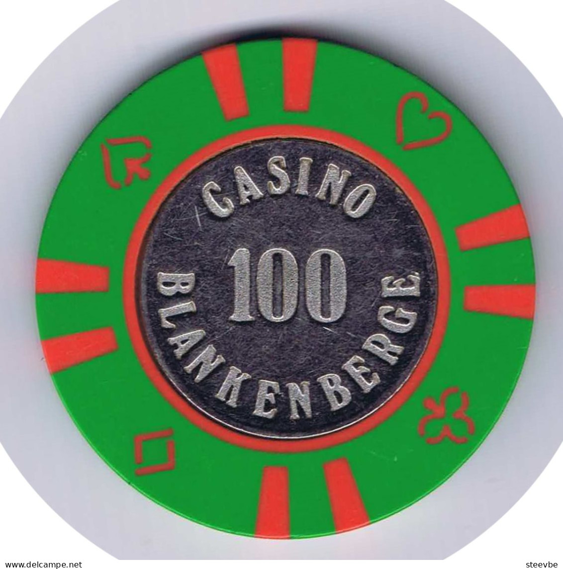 Blankenberge Casino Chip Fiche 8x Belgium Belgique België - Casino