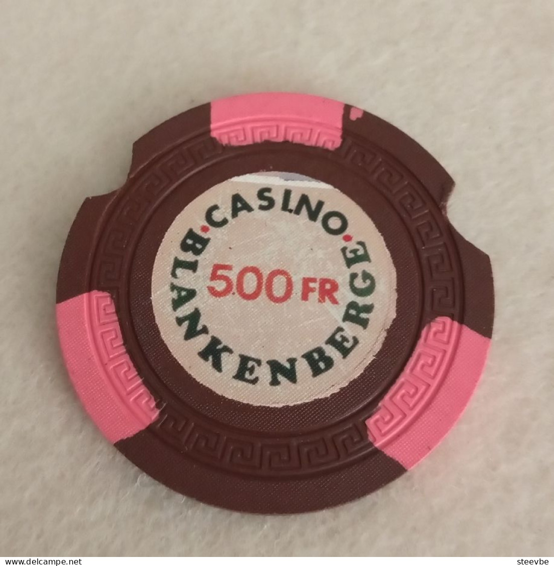 Blankenberge Casino Chip Fiche 8x Belgium Belgique België - Casino