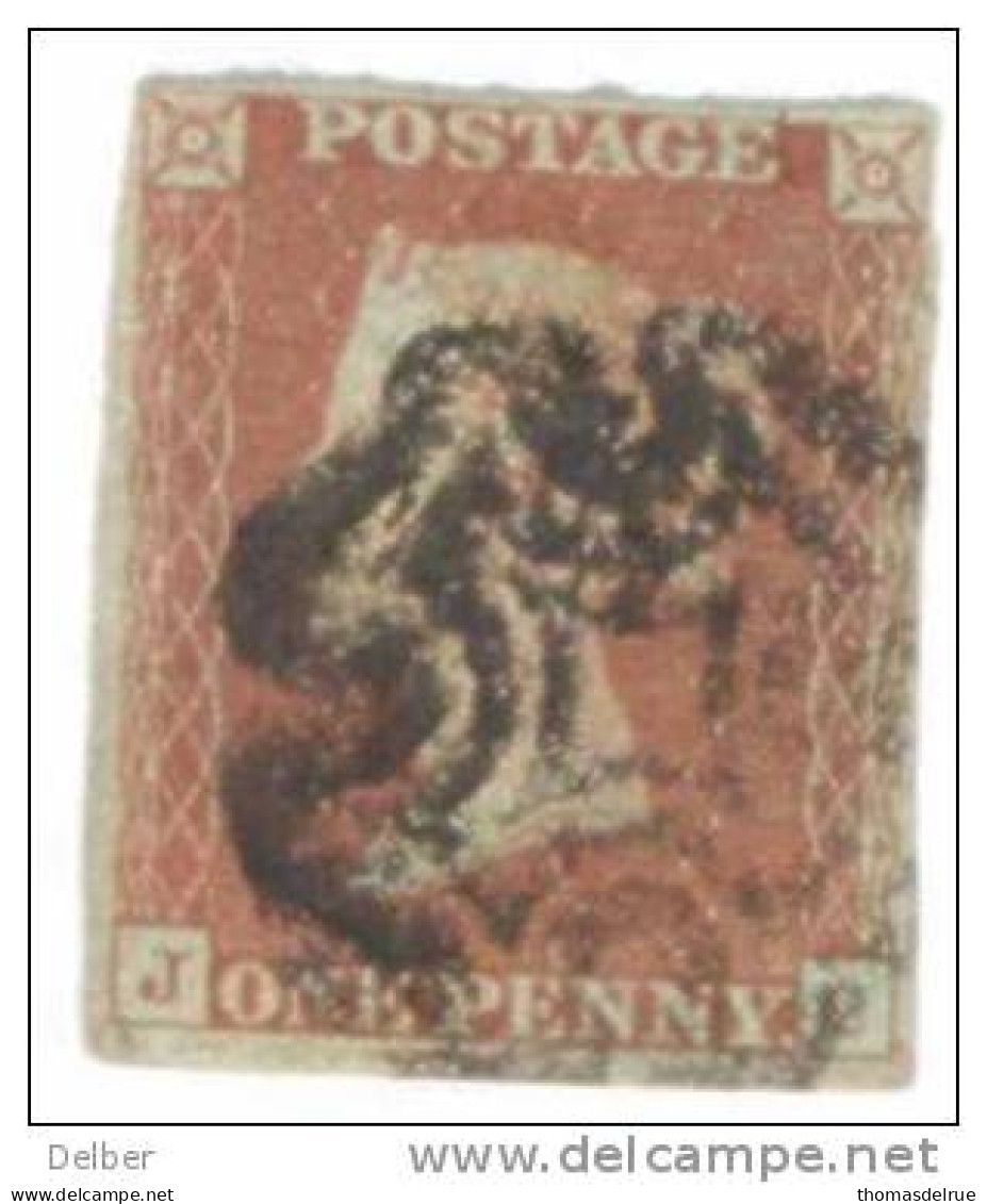 _A631: Penny Red : Imperf. SG#8-12 : Plate 20 : J___C - Gebraucht