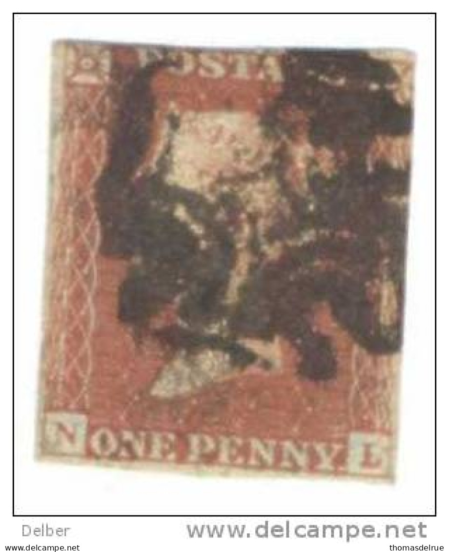 _A639: Penny Red : Imperf. SG#8-12 : Plate 20 : N__L - Gebraucht