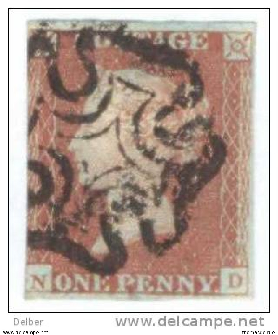 _A644: Penny Red : Imperf. SG#8-12 : Plate 20 : N__D - Gebraucht