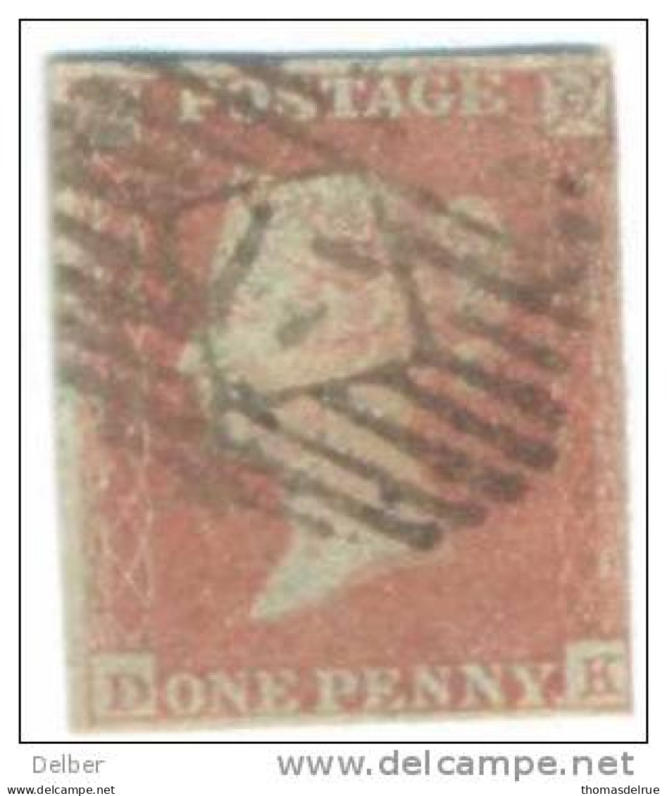 _A653: Penny Red : Imperf. SG#8-12 :  D__K - Used Stamps
