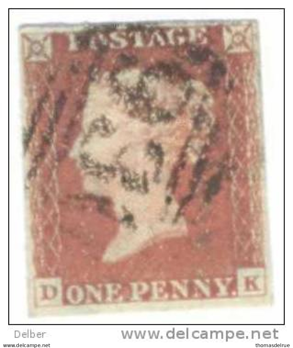 _A655: Penny Red : Imperf. SG#8-12 :  D__K - Used Stamps