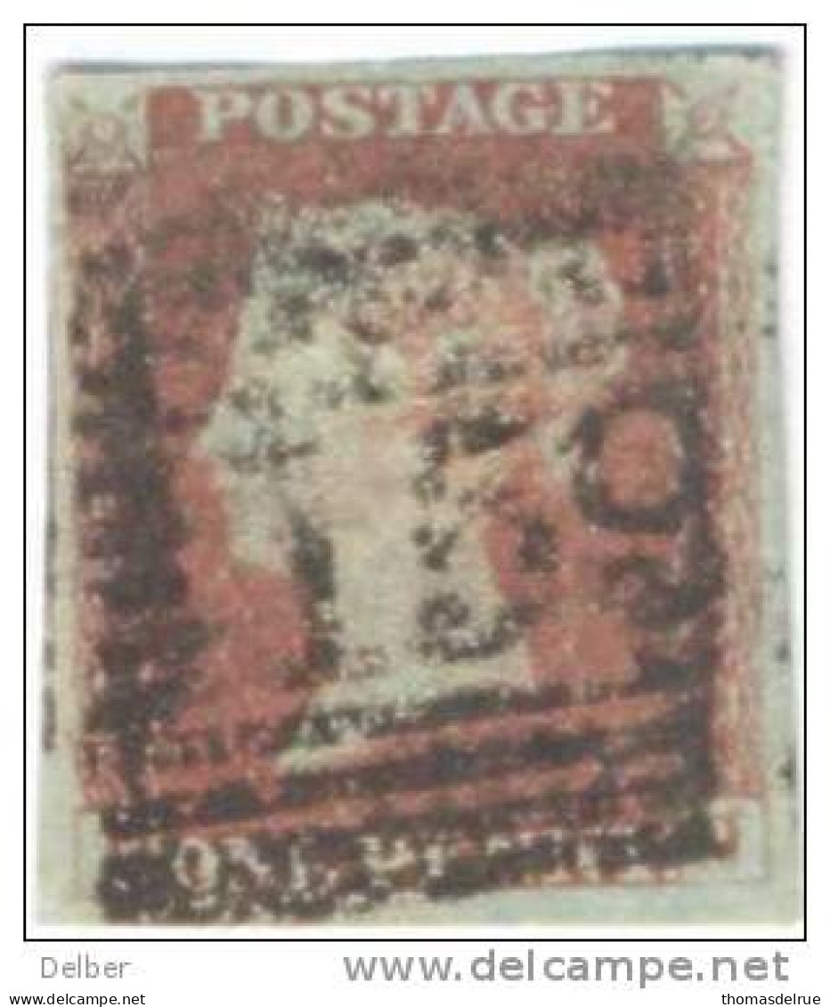 _A656: Penny Red : Imperf. SG#8-12 :  D__J - Used Stamps