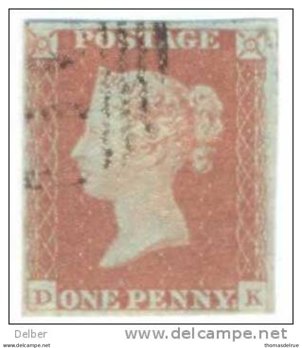 _A654: Penny Red : Imperf. SG#8-12 :  D__K - Used Stamps