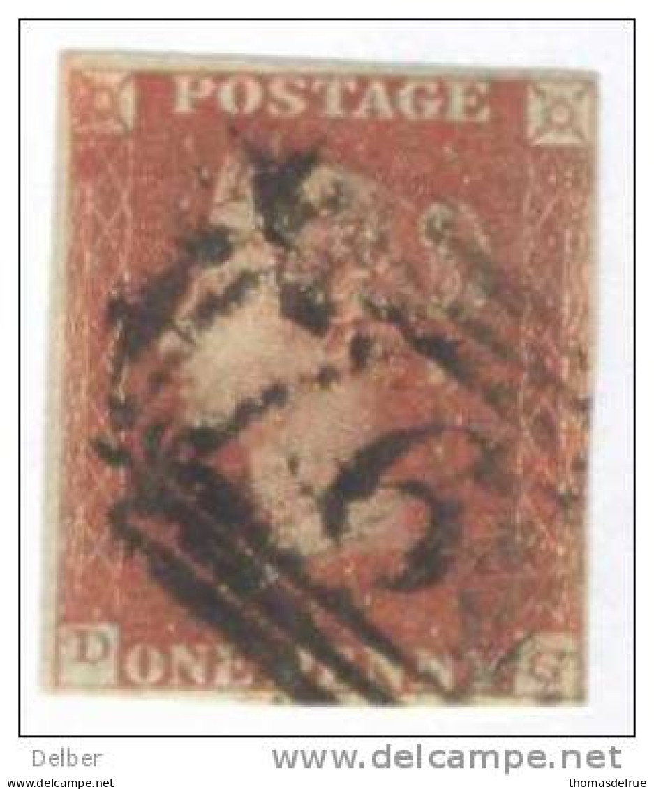 _A665: Penny Red : Imperf. SG#8-12 :  D__G - Used Stamps