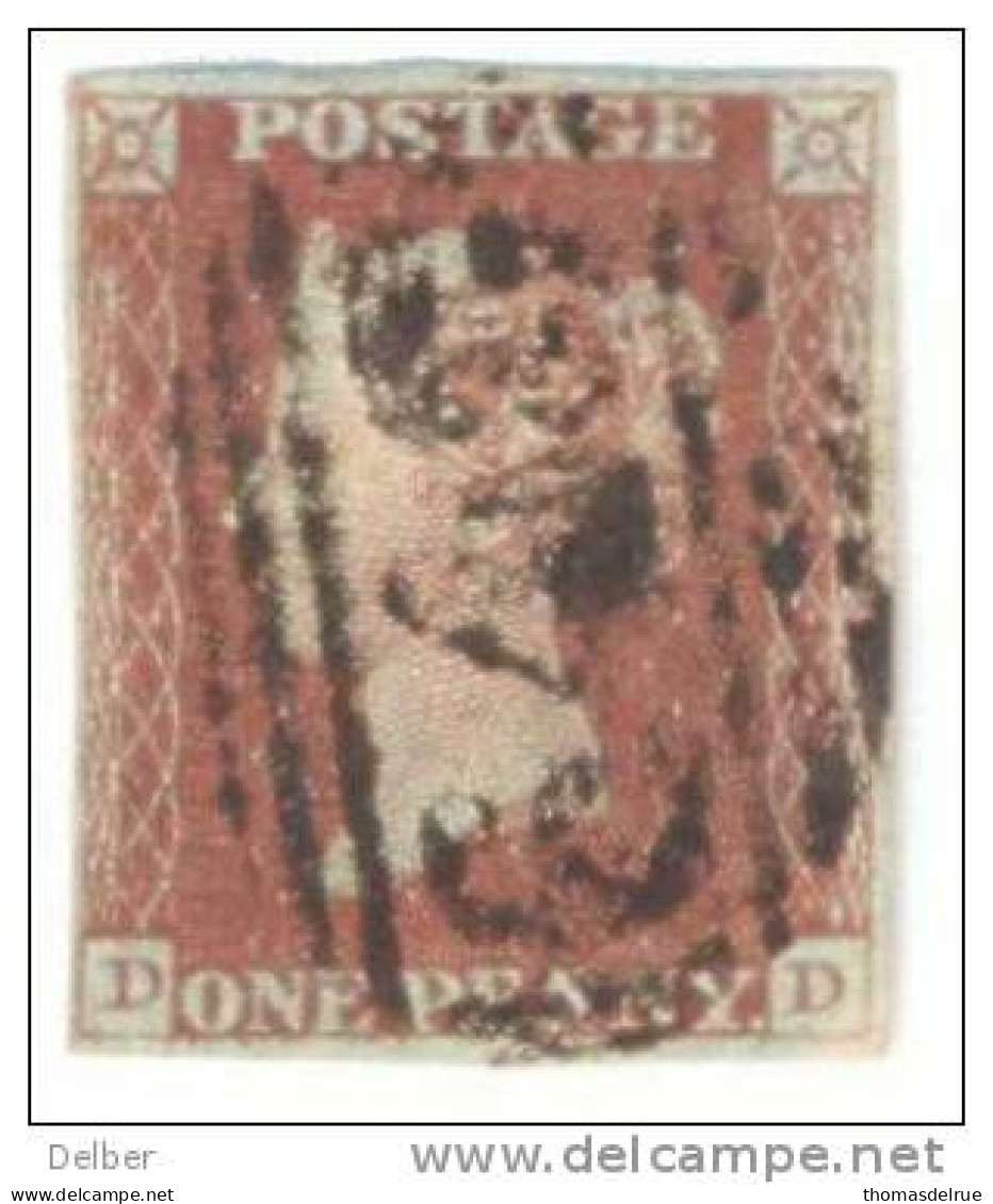 _A675: Penny Red : Imperf. SG#8-12 :  D__D - Used Stamps