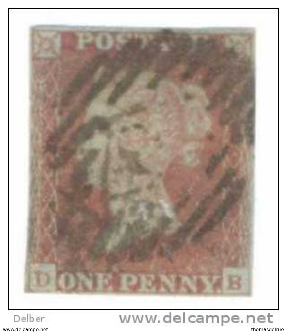 _A672: Penny Red : Imperf. SG#8-12 :  D__B - Used Stamps