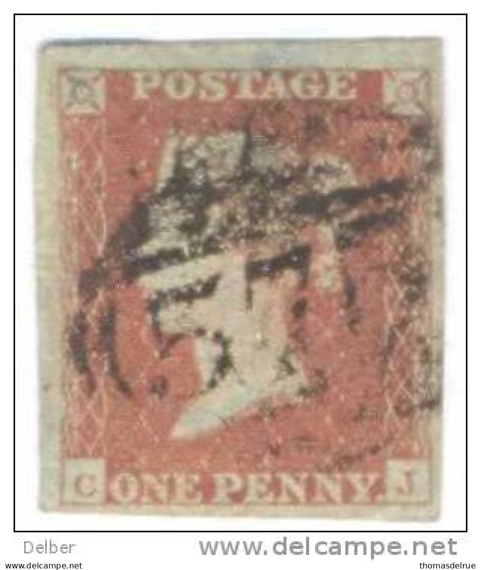 _A688: Penny Red : Imperf. SG#8-12 :  C__J - Used Stamps