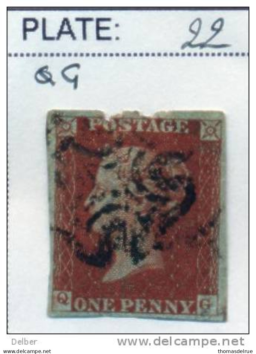 Ua499: Penny Red : Imperf. SG#8:  Plate 22 : Q__G : Good As Filler... - Used Stamps