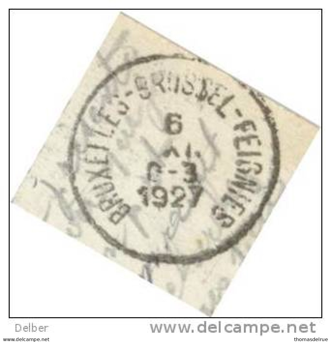 _R967: Postkaart:BORGERHOUT Louisa Poort.: 30ct Houyoux >La Chapelle:ambulant: BRUXELLES-BRUSSEL-FREIGNIES 6 XI 0-3 1927 - Bahnpoststempel