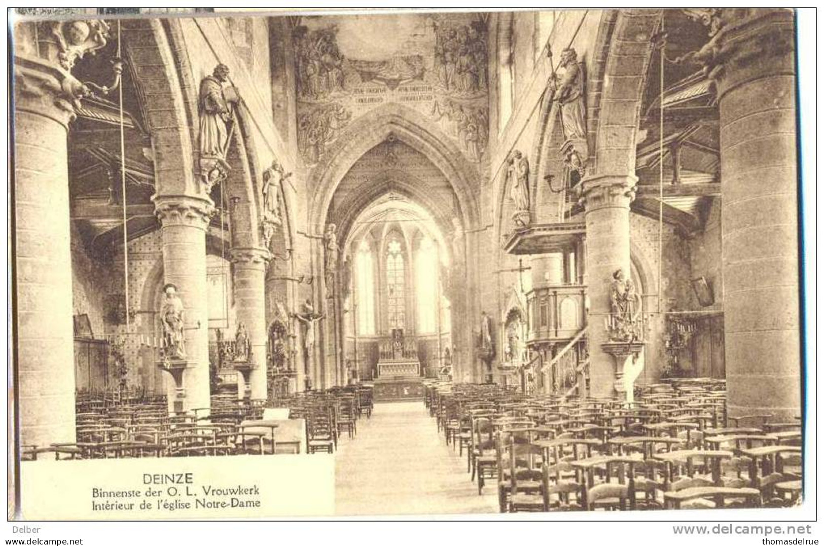 _Cc046:DEINZE Binnenste Der OLVrouwkerk..N°285: GENT-DOORNIJK GAND-TOURNAI (ambulant)+L'HOPITAL BRUGGEMAN...Poste LAEKEN - 1929-1937 Heraldischer Löwe