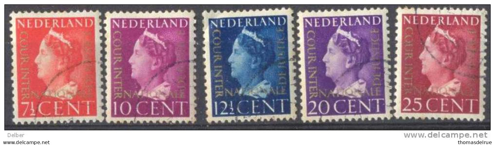 Ad494 : N.V.P.H. Dienstzegels: N° 20/24 : - Dienstmarken